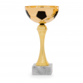 Pohár EDICE FOTBAL, výška 23 cm, zlatý/černý
