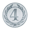Emblém s číslicí 4, pr. 50 mm, zlato