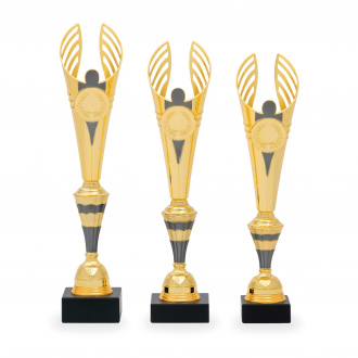 Pohár DESIGN, výška 39 cm, zlatý/stříbrný