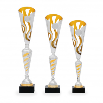 Pohár DESIGN, výška 43 cm, stříbrný/zlatý