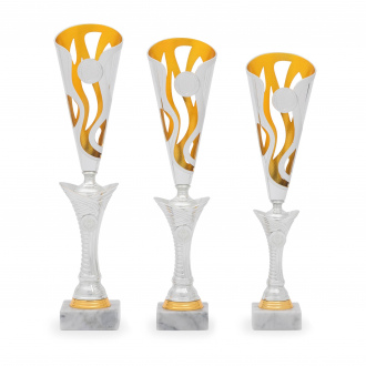 Pohár DESIGN, výška 42 cm, stříbrný/zlatý