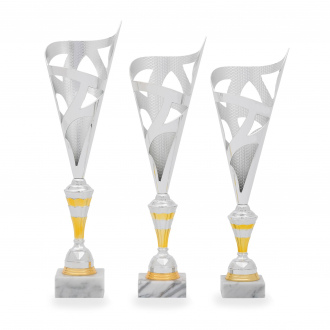 Pohár DESIGN, výška 46 cm, stříbrný/zlatý