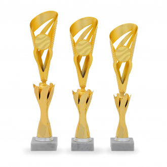 Pohár DESIGN, výška 43 cm, zlatý/stříbrný