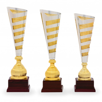 Pohár DESIGN, výška 42 cm, zlatý/stříbrný