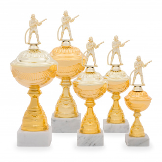 Pohár EDICE HASIČI, výška 30 cm, zlatý