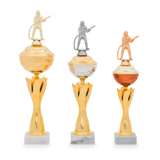 Pohár EDICE HASIČI, výška 39 cm, zlatý/bronzový