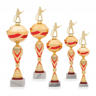 Pohár EDICE HASIČI, výška 40 cm, zlatý/červený