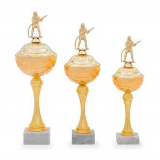 Pohár EDICE HASIČI, výška 41 cm, zlatý