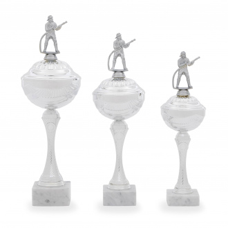 Pohár EDICE HASIČI, výška 41 cm, stříbrný