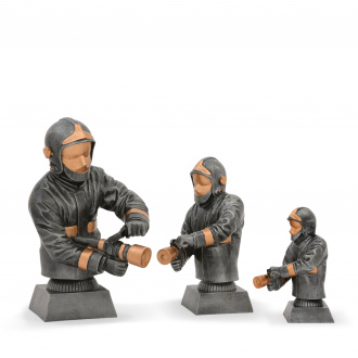 Hasičská trofej v luxusním provedení, výška 25 cm, antik/zlatá