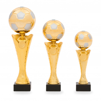 Pohár EDICE FOTBAL, výška 26 cm, zlatý/stříbrný