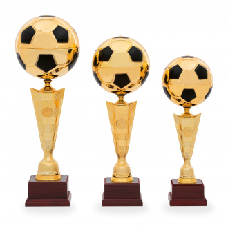 Pohár EDICE FOTBAL, výška 41 cm, zlatý/černý