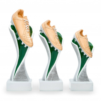 Trofej s kopačkou, výška 14 cm, vícebarevná