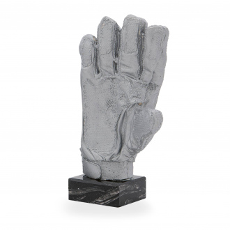 Luxusní fotbalová trofej, výška 25 cm, stříbrná/zlatá