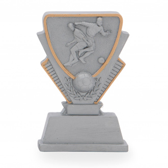 Fotbalová trofej, výška 16 cm, stříbrná/zlatá