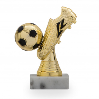 Figurka fotbal, výška 13 cm, zlatá/černá