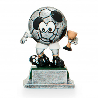 Trofej s fotbalovou tématikou, výška 12 cm, vícebarevná