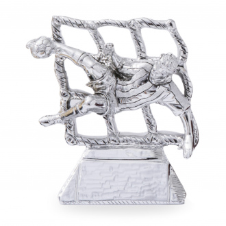 Fotbalová trofej v luxusním provedení, výška 16 cm, stříbrná