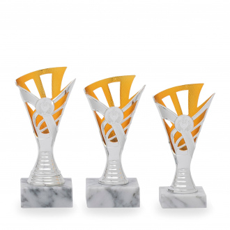 Pohár EKONOM, výška 17 cm, stříbrný/zlatý