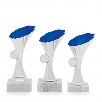 Pohár EKONOM, výška 17 cm, stříbrný/modrý