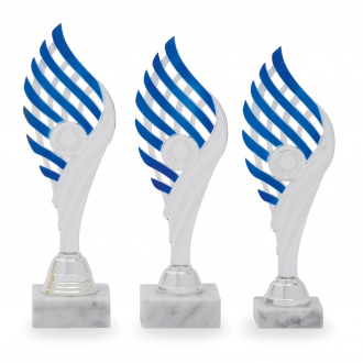 Pohár EKONOM, výška 27 cm, stříbrný/modrý