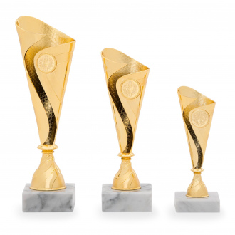 Pohár EKONOM, výška 18 cm, zlatý