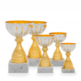 Pohár EKONOM, výška 14 cm, zlatý/stříbrný