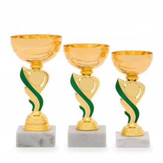 Pohár EKONOM, výška 18 cm, zlatý/zelený