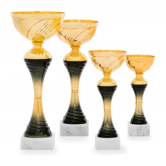 Pohár EKONOM, výška 20 cm, zlatý/černý