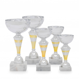 Pohár EKONOM, výška 19 cm, stříbrný/zlatý