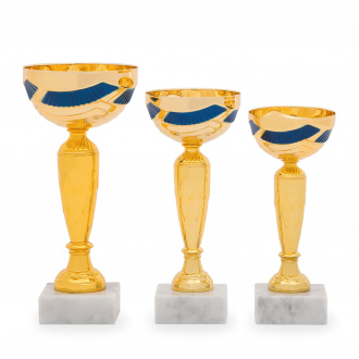 Pohár EKONOM, výška 21 cm, zlatý/modrý