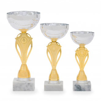 Pohár EKONOM, výška 24 cm, zlatý/stříbrný