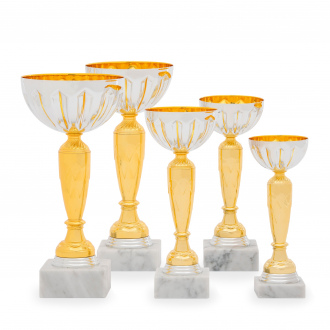 Pohár EKONOM, výška 21 cm, zlatý/stříbrný