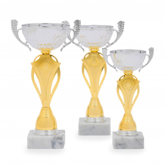 Pohár EKONOM, výška 25 cm, zlatý/stříbrný