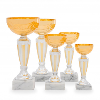 Pohár EKONOM, výška 19 cm, zlatý/stříbrný