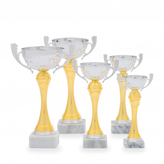 Pohár EKONOM, výška 24 cm, zlatý/stříbrný