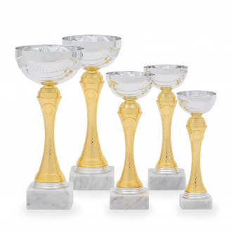 Pohár EKONOM, výška 23 cm, zlatý/stříbrný