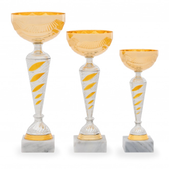 Pohár EKONOM, výška 26 cm, zlatý/stříbrný