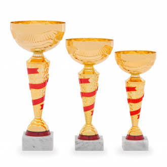 Pohár EKONOM, výška 28 cm, zlatý/červený