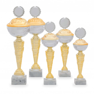 Pohár EKONOM, výška 39 cm, zlatý/stříbrný