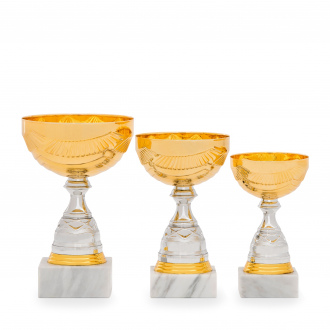 Pohár EKONOM, výška 18 cm, stříbrný/zlatý