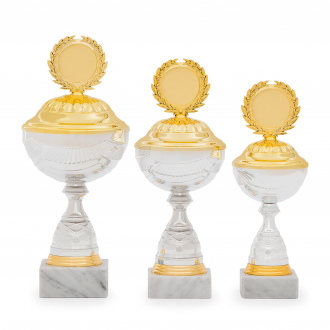 Pohár EKONOM, výška 28 cm, stříbrný/zlatý