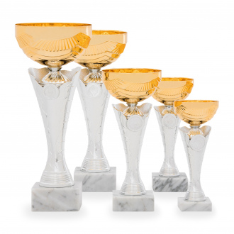 Pohár TROFIX, výška 22 cm, stříbrný/zlatý