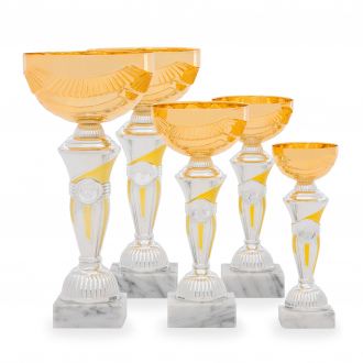 Pohár TROFIX, výška 22 cm, stříbrný/zlatý