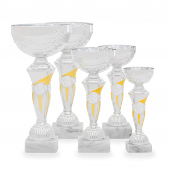 Pohár TROFIX, výška 22 cm, stříbrný/zlatý