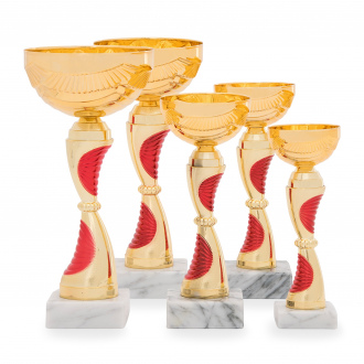Pohár TROFIX, výška 22 cm, zlatý/červený
