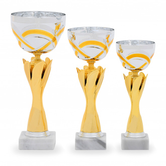 Pohár STANDARD, výška 27 cm, zlatý/stříbrný