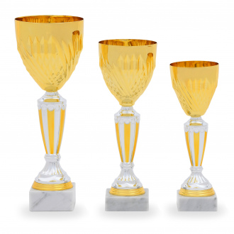 Pohár STANDARD, výška 30 cm, zlatý/stříbrný