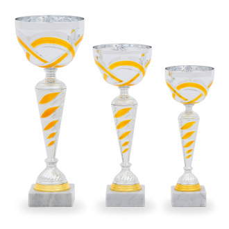 Pohár STANDARD, výška 28 cm, stříbrný/zlatý