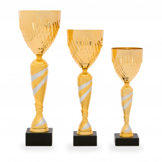 Pohár STANDARD, výška 37 cm, zlatý/stříbrný